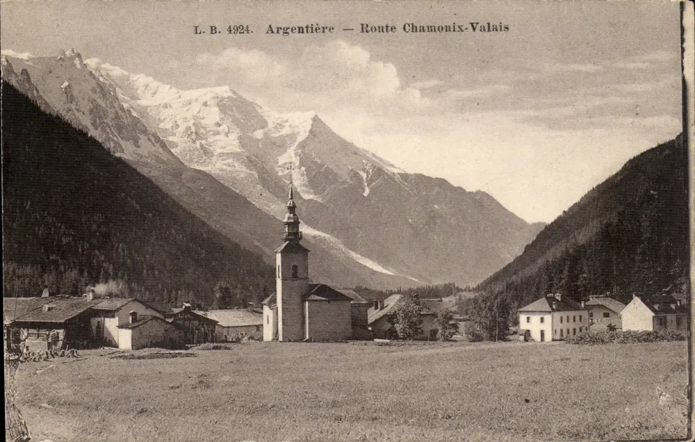 Argentière — Estrada Chamonix-Valais — L.B. 4924 - Frente