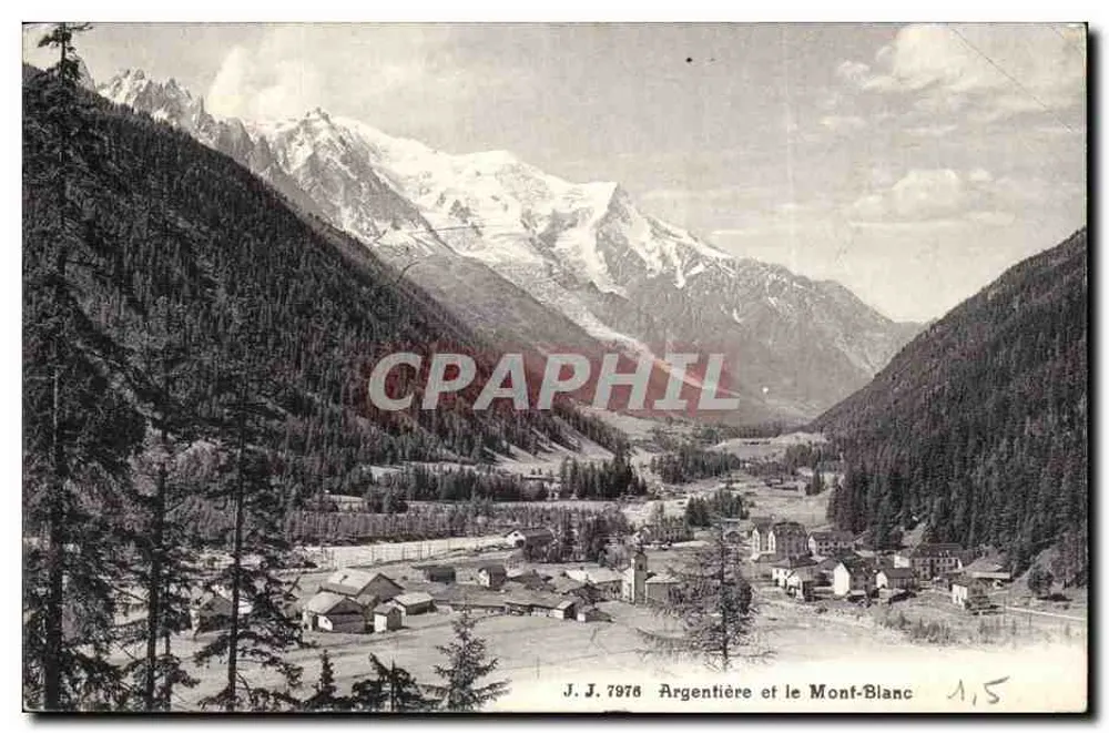 Argentière e o Mont-Blanc — vista panorâmica — J.J. 7976 - Frente