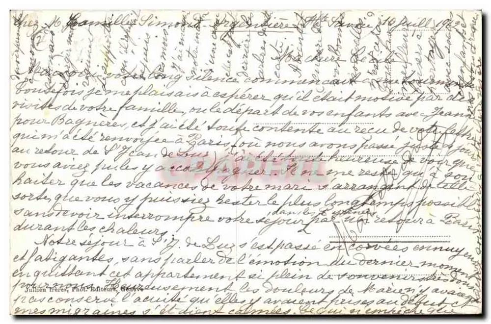 Argentière e o Mont-Blanc — vista panorâmica — J.J. 7976 - Verso