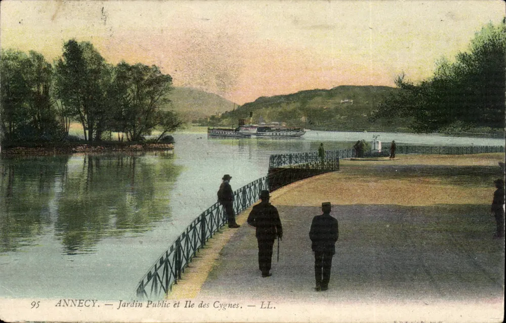 Annecy — Öffentlicher Garten und Insel der Schwäne — LL. - Vorderseite