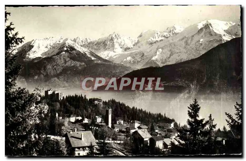 Platou d'Assy — Ansicht des Dorfes und der Kette des Mont-Blanc — Edition Anecy - Vorderseite