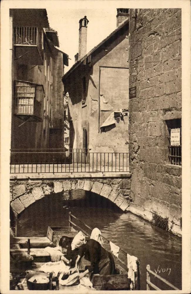 Annecy (Haute-Savoie) — Wäscherinnen am Thiou — Éditions d'Art Yvon - Vorderseite