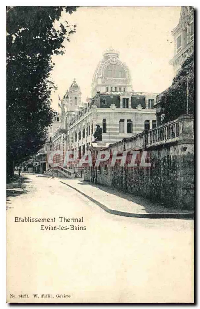 Estabelecimento Termal Evian-les-Bains — vista do edifício — W. d'Illin, Genebra, n° 14128 - Frente