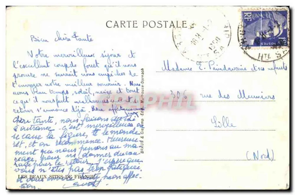 Argentière — A Aiguilha do Chardonnet — editor Les Beaux Sites de France, n° 12828 - Verso