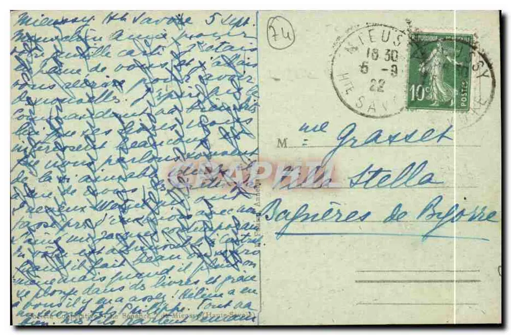 MIEUSSY (Haute-Savoie) — O Môle — editor não identificado, n° de série 7 - Verso