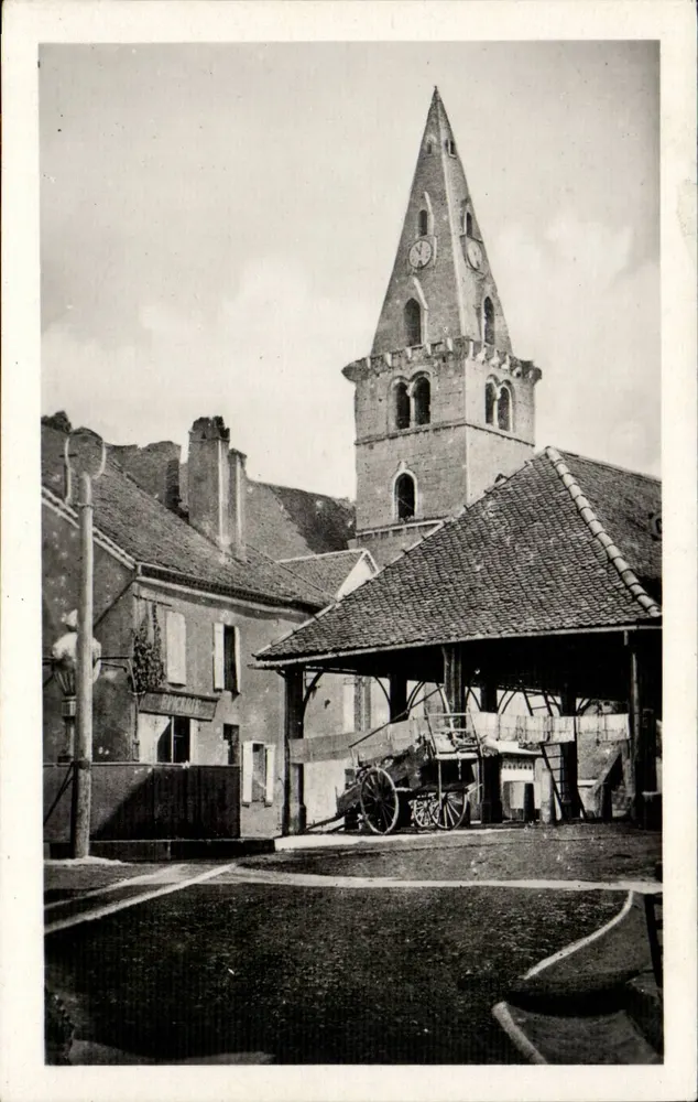 Mens — Place de la Halle und die Kirche — Éditions TOURPET, Mens - Vorderseite