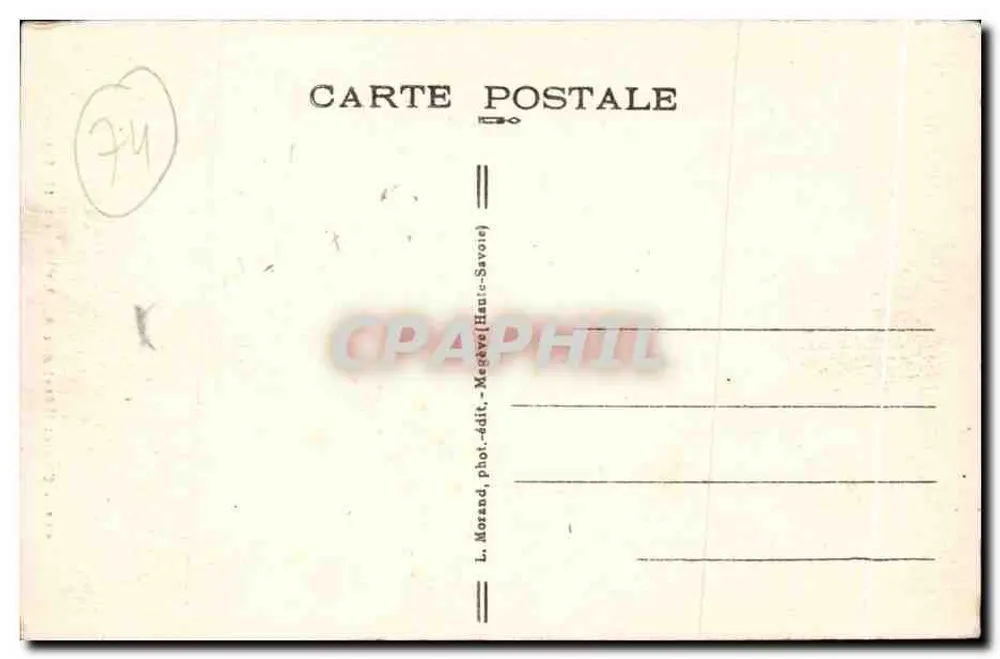 Chalet-Hotel dos Aravis — altitude 1498 m — n° 549 - Verso