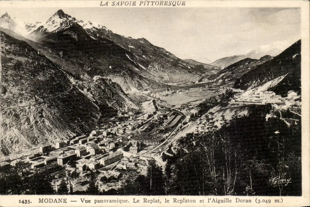 Modane — Panoramablick. Le Replat, le Replaton und die Aiguille Doran (3.049 m.) — Gomy, Nr. 1435 - Vorderseite