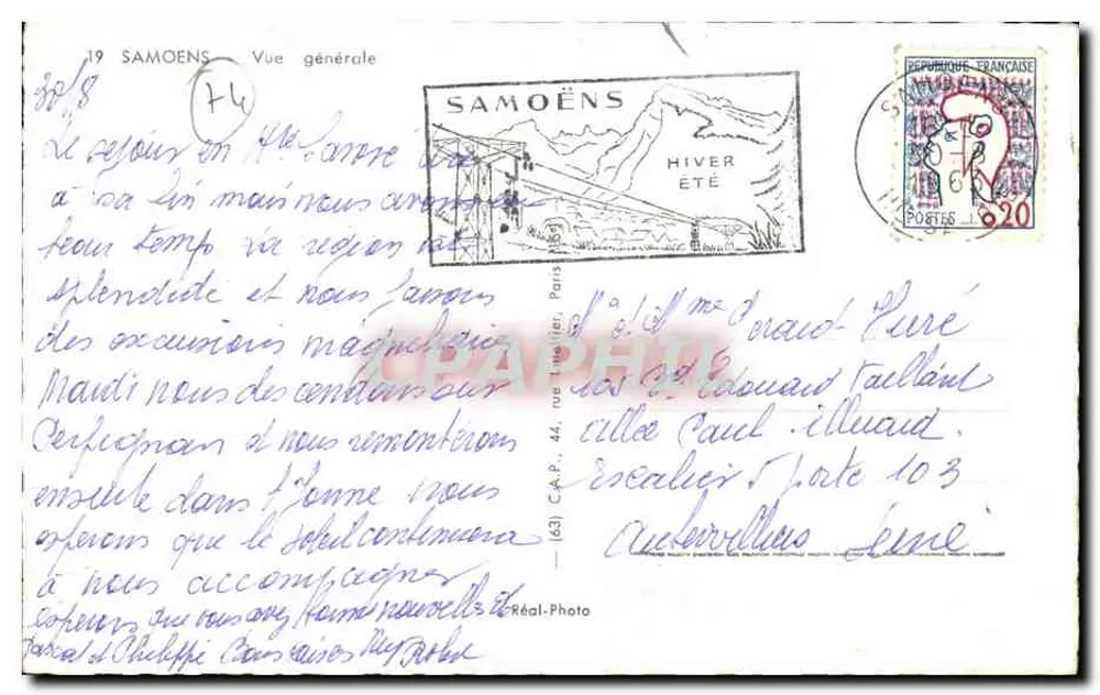 Samoëns — Vista geral — C.A.P. (editor) n°63 - Verso
