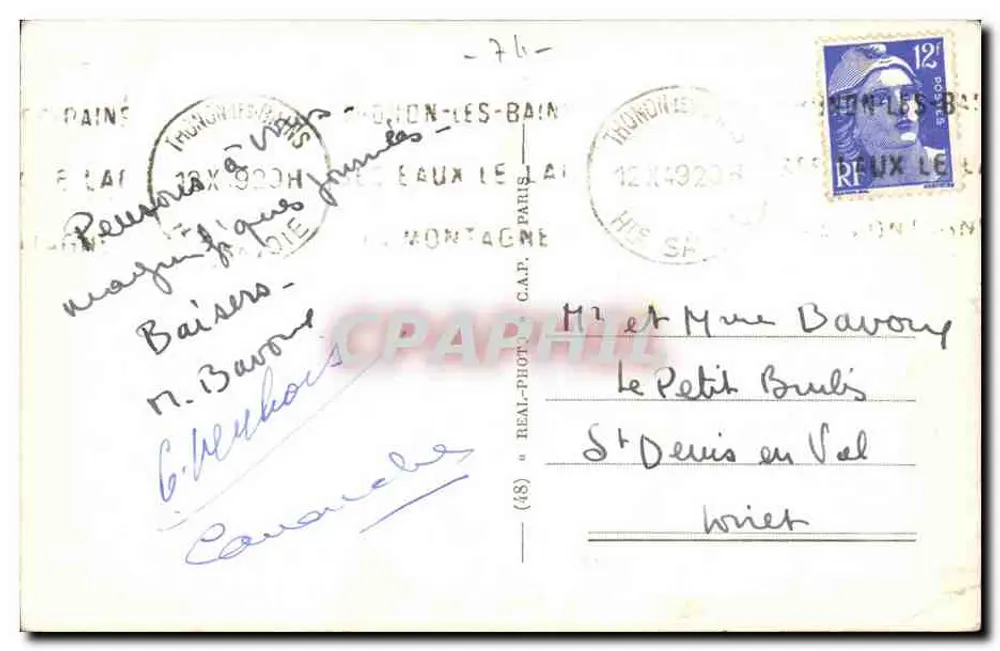 Thonon-les-Bains — Ansicht des Fischerhafens — LL n°110 - Rückseite