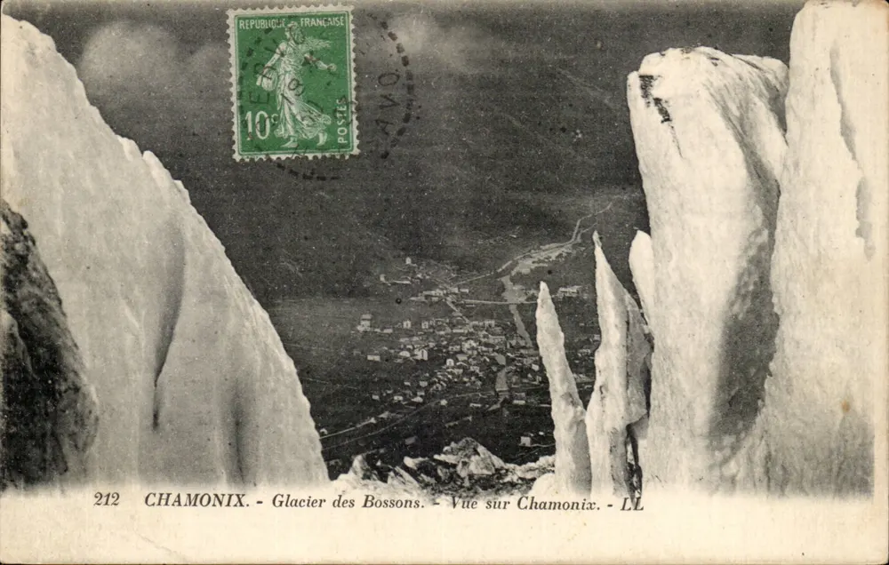 Chamonix - Glacier dos Bossons - Vista sobre Chamonix - LL - Frente