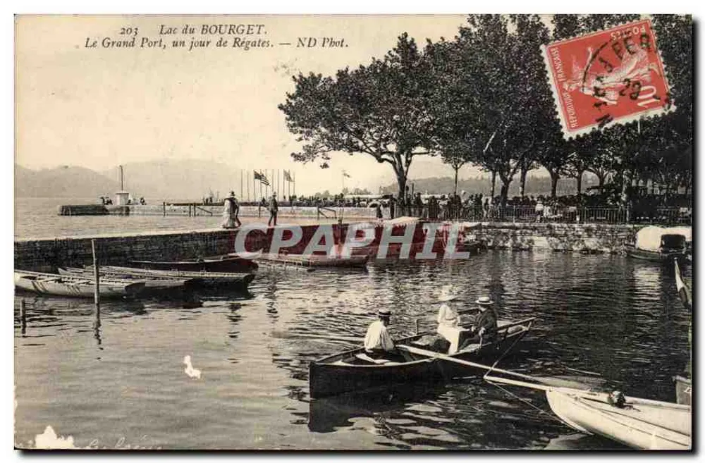 Lac du BOURGET — Der Große Hafen, ein Tag der Regatten — ND Phot. - Vorderseite
