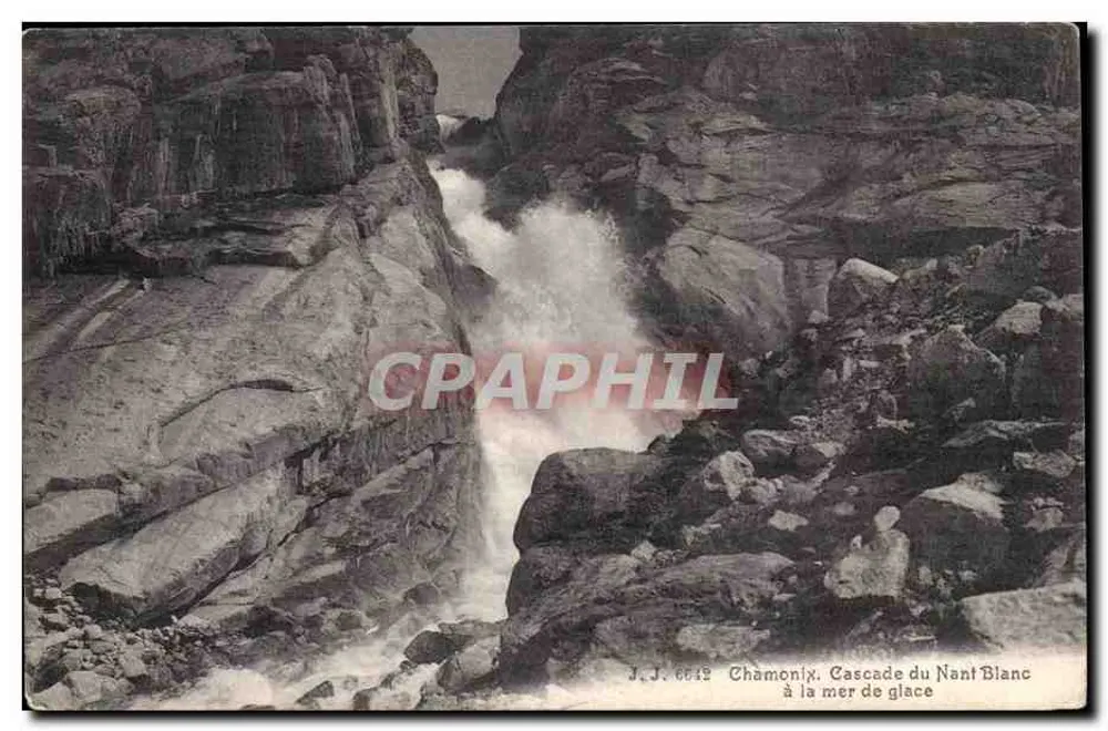 Chamonix — Wasserfall Nant Blanc zur Eissee — J.J. 6642 - Vorderseite