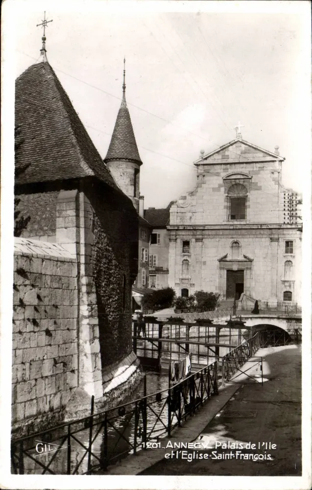 Annecy — Schloss der Insel und Kirche Saint-François — Gil - Vorderseite