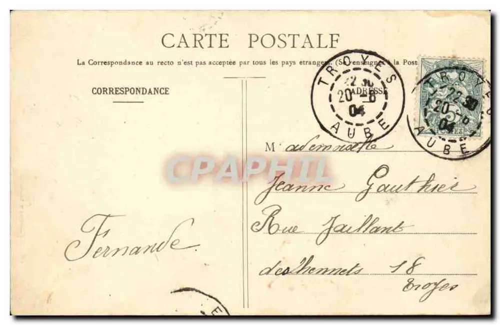 Zwei junge Frauen — Sainte Jeanne — Phototypie A. Berney & Cie, Nancy - Rückseite
