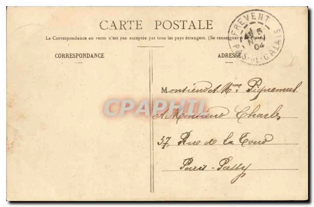 Junge Frau in einem rosa Kleid unter Blumen — Souvenir — Druckerei A. Berbecq, Nancy - Rückseite