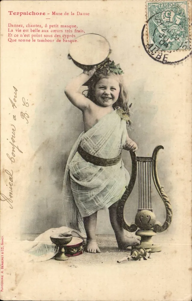 Terpsichore - Muse der Tanzkunst — Phototype A. Bergeret & Cie, Nancy - Vorderseite