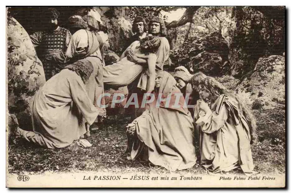A Paixão — Jesus é posto no Túmulo — Photo Films Pathé Frères - Frente
