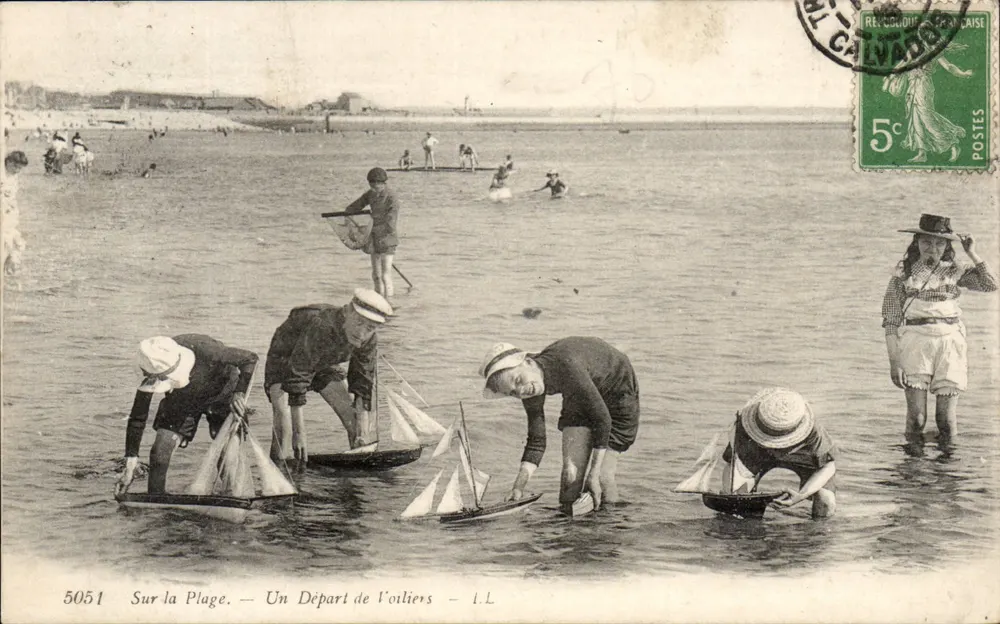 Auf der Strand. — Abfahrt von Segelschiffen — I.L. — Nr. 5051 - Vorderseite