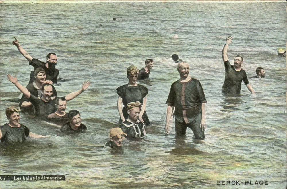 Os banhos no domingo — Berck-Plage — Aqua-Photo, L.Y. & Cie, Paris - Frente