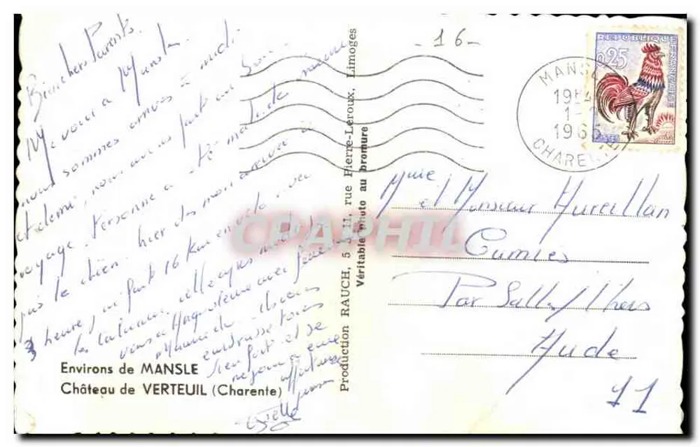 वर्थेयूइल के किला — मैंसल के आसपास (चेरेंट) — प्रोडक्शन रॉच, लिमोज़ - पीछे