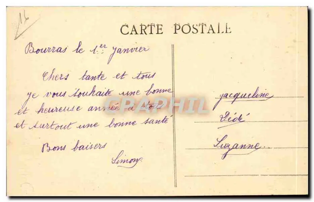 Angoulême - Panorama vom nördlichen Wall — Des Nouvelles Galeries, n°7 - Rückseite