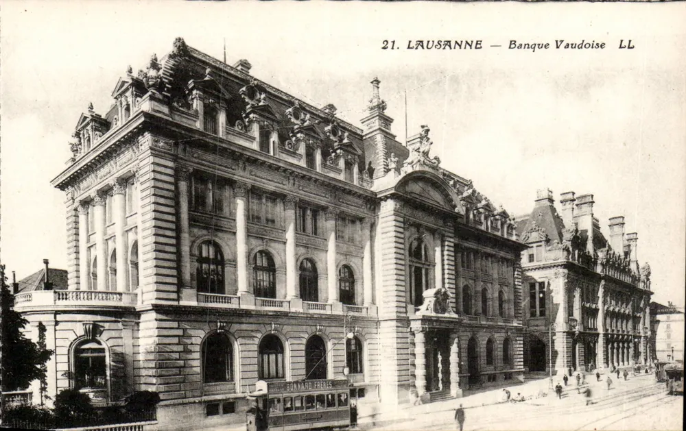 Lausanne — Banque Vaudoise LL — editor Bolmarin Frères - Frente
