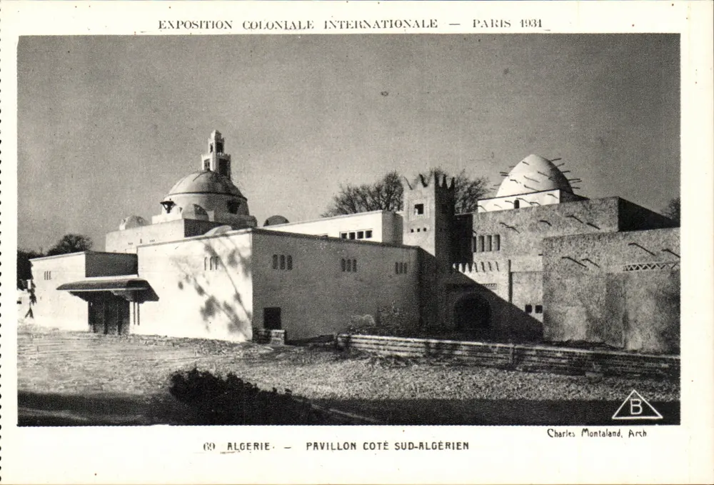 Internationale Kolonialausstellung — Paris 1931 — Algerien — Süd-Algerischer Pavillon — Charles Montaland, Arch - Vorderseite
