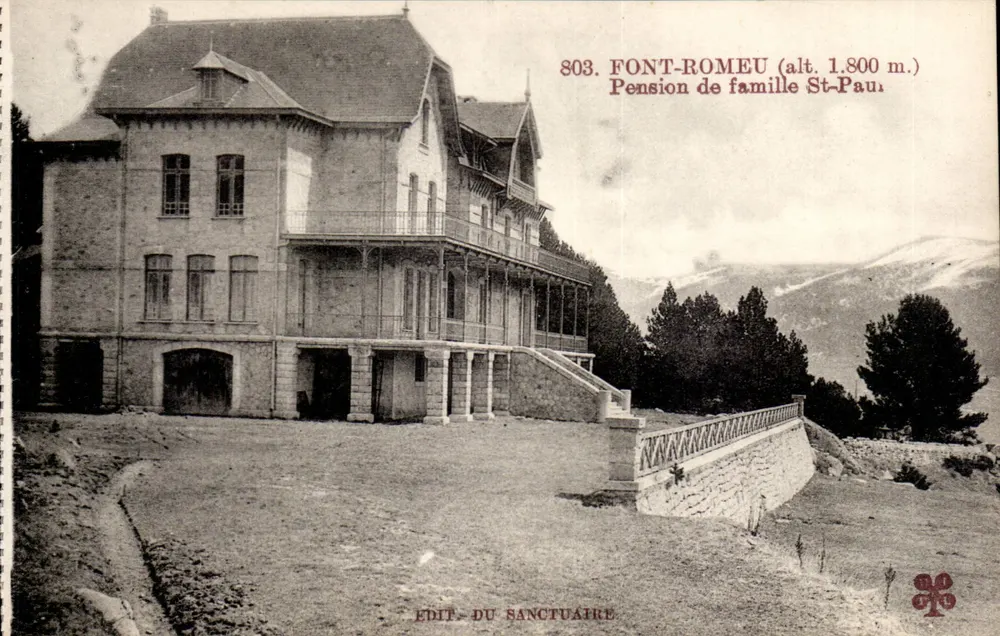 Font-Romeu (Höhe 1.800 m.) — Familienpension St-Paul — Edit. du Sanctuaire, n° 803 - Vorderseite