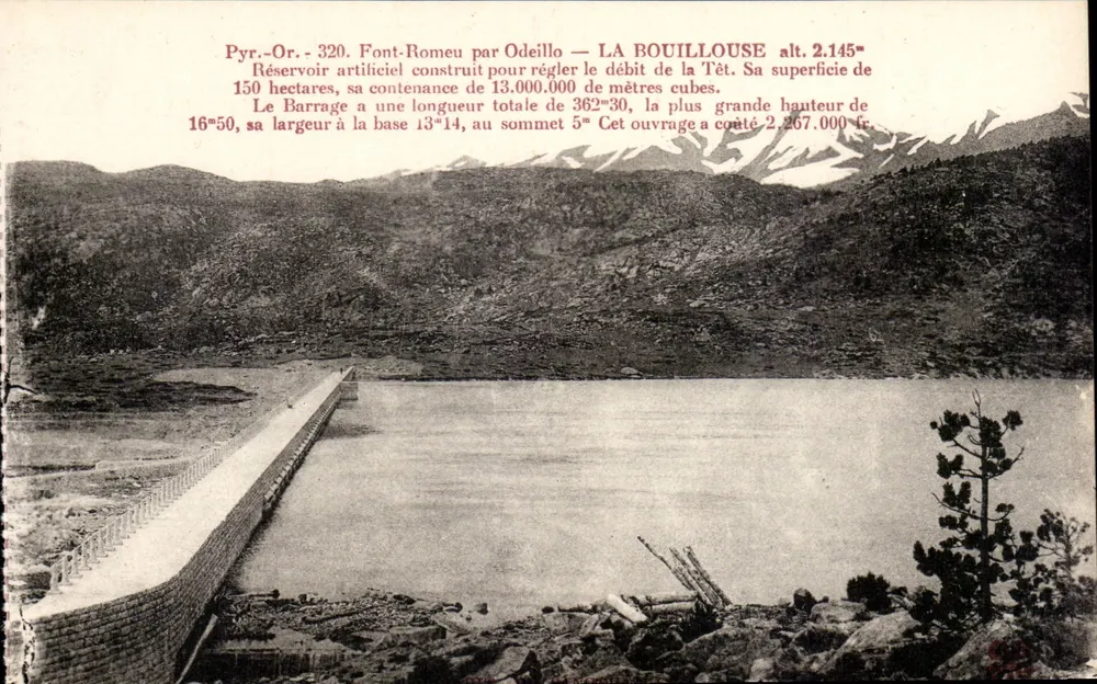 La Bouillouse — Reservatório artificial de Font-Romeu por Odeillo — alt. 2.145m - Frente
