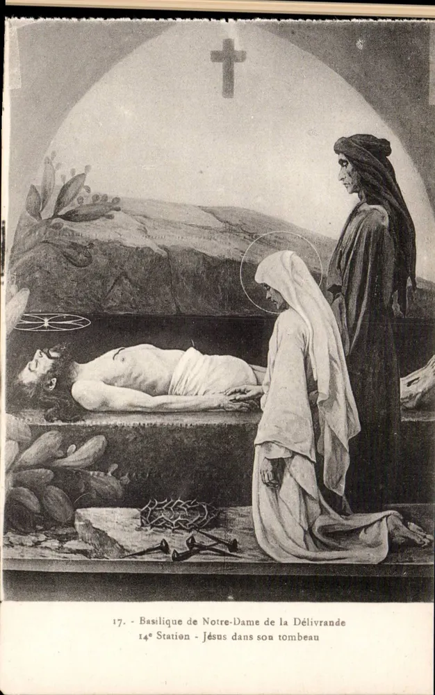 Basilika Notre-Dame de la Délivrande — 14. Station: Jesus in seinem Grab — Serie 17 - Vorderseite