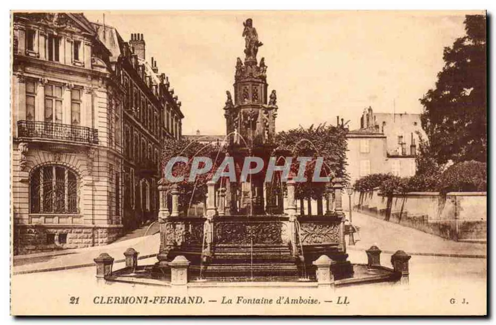 Clermont-Ferrand — La Fontaine d'Amboise — LL — G.J. - Vorderseite