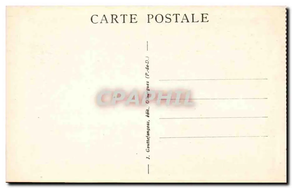 O Mont Dore - Funicular do Capucin — editor J. Gouttefangeau, série 1517 - Verso