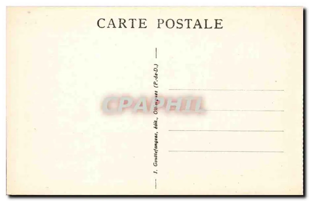 LE MONT-DORÉ — Gorges do Inferno — J. Goustefangeas, editor, Ollinges (P.-de-D.) - Verso