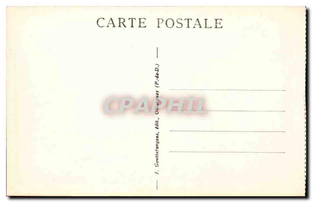 Le Puy de Sancy — montanha auvergnata — J. Gouttiéfanges, editor, Ollierges (P.-d.-D.) - Verso