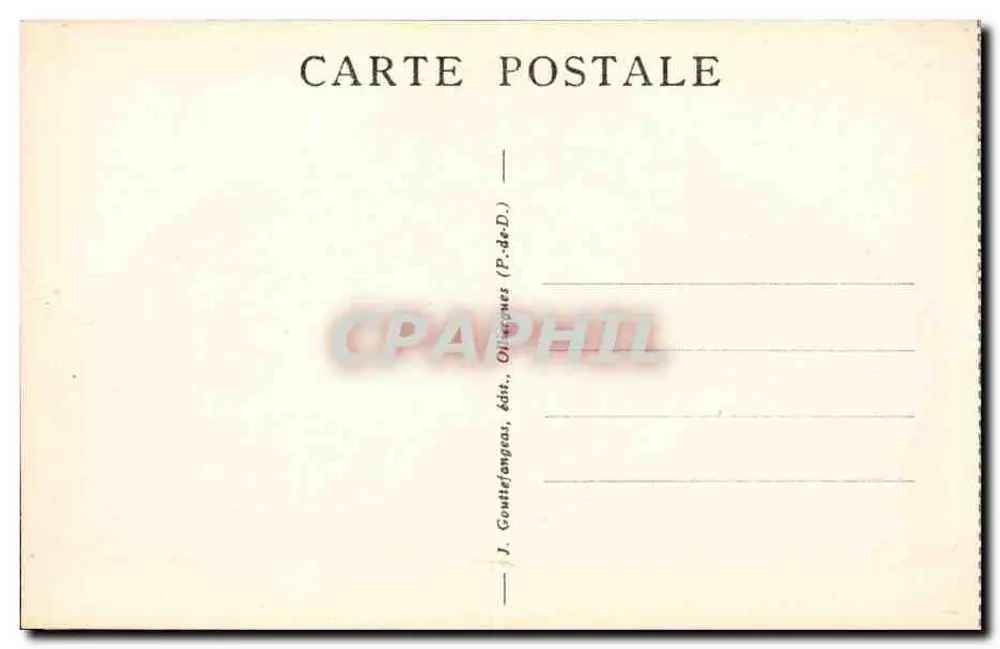 Le Mont-Dore - Place Michel-Bertrand - Die Thermalbäder — Verlag J. Gontiefangcas, Serie 1423 - Rückseite