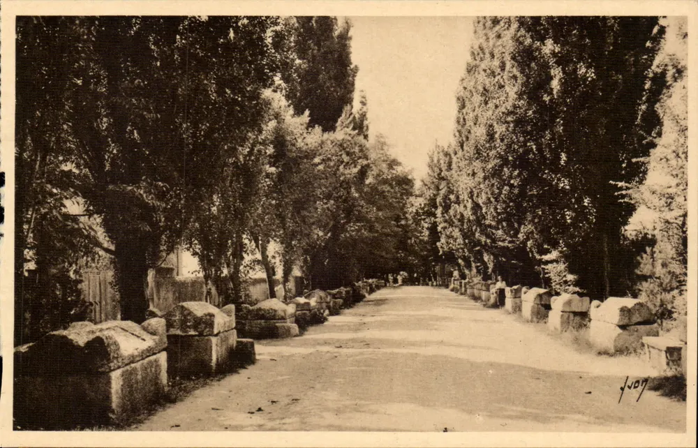 Arles (Bouches-du-Rhône) — Les Aliscamps - A Avenida dos Túmulos — Les Éditions d'Art WOHN, Paris - Frente