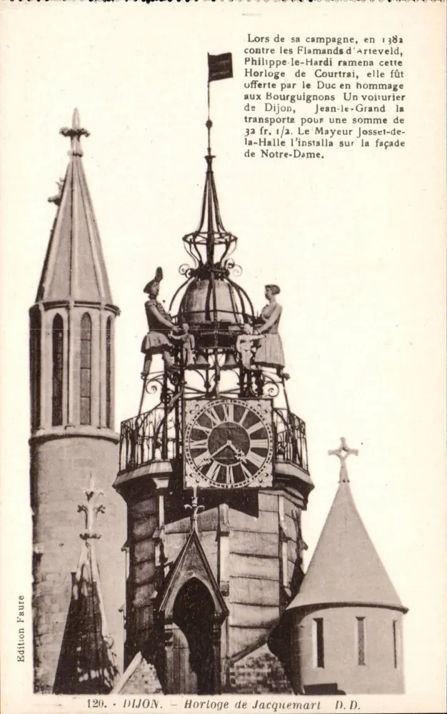 Dijon — Relógio de Jacquemart — Edição Faure, n°120 - Frente