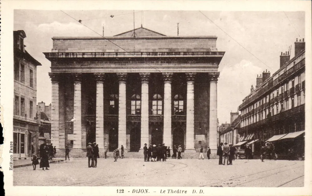 Dijon — A Vista do Teatro — Edição Faure n°122 - Frente