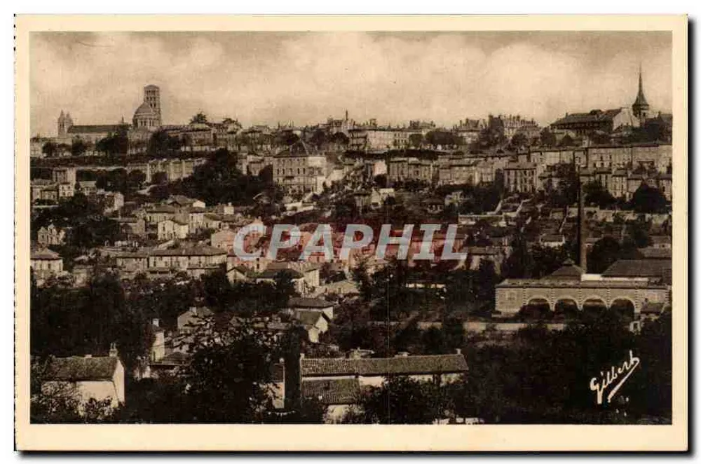 Angoulême — Vista geral — Vertente Sul — Edição A.G.A. Gilbert - Frente