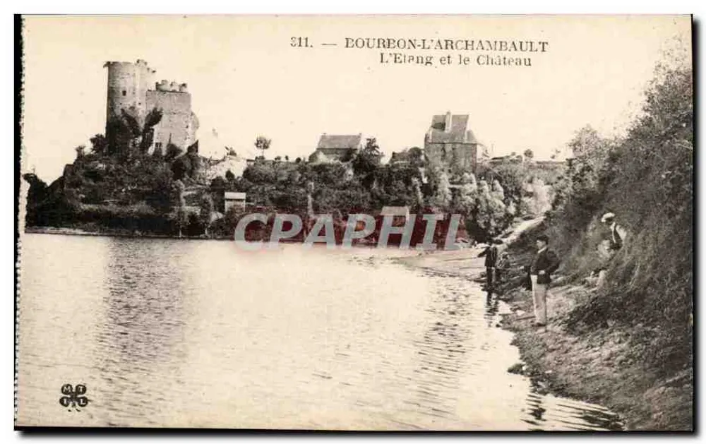 Bourbon-l'Archambault — L'Élang und das Schloss — MT & Cie - Vorderseite