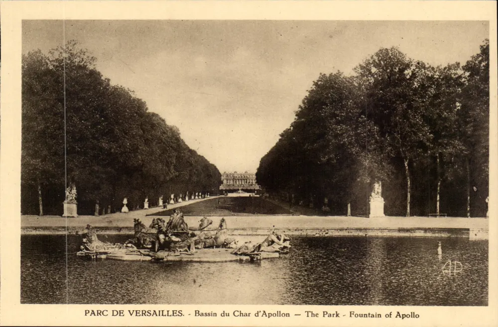 Parc de Versailles — Bassin du Char d'Apollon — Verleger APD - Vorderseite