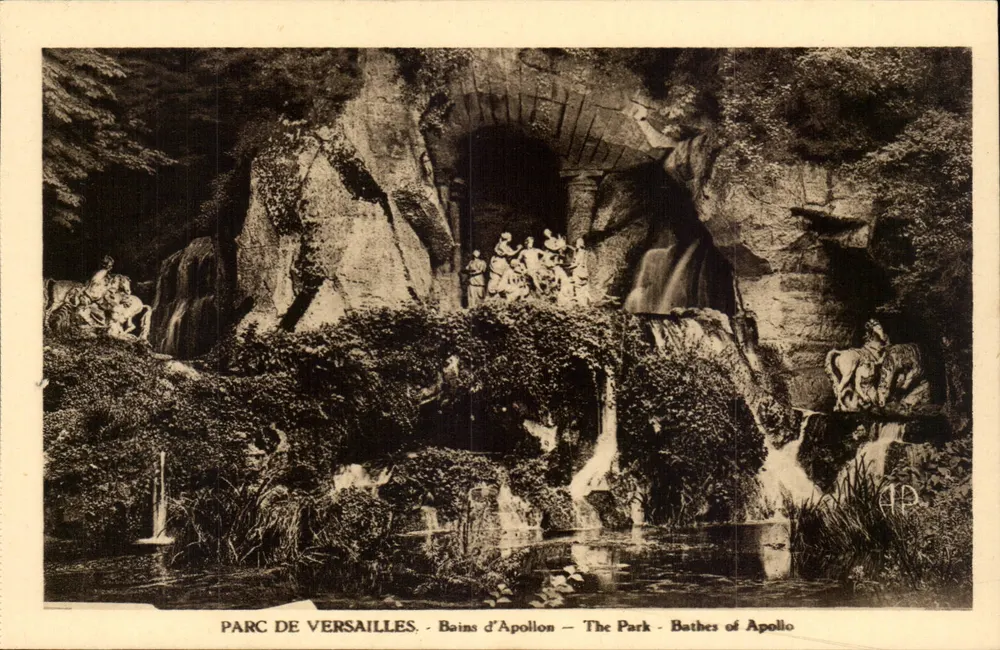 Parque de Versalhes — Banhos de Apolo — Editor E. Papeghin, Paris - Frente