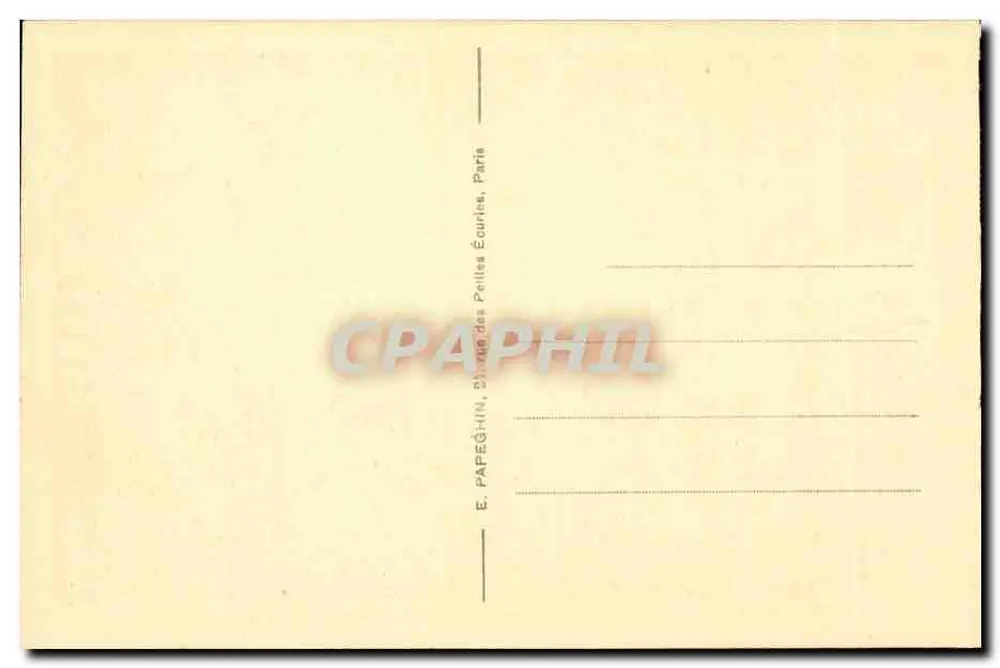 Palácio de Versalhes — O Salão da Relógio — Editor E. Papeghin, Paris - Verso