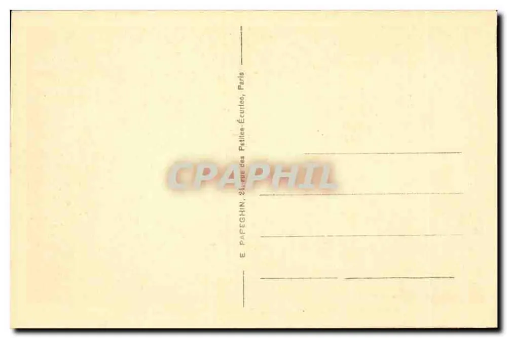 Palácio de Versailles — Gabinete do Conselho — Editor E. Papeghin, Paris - Verso
