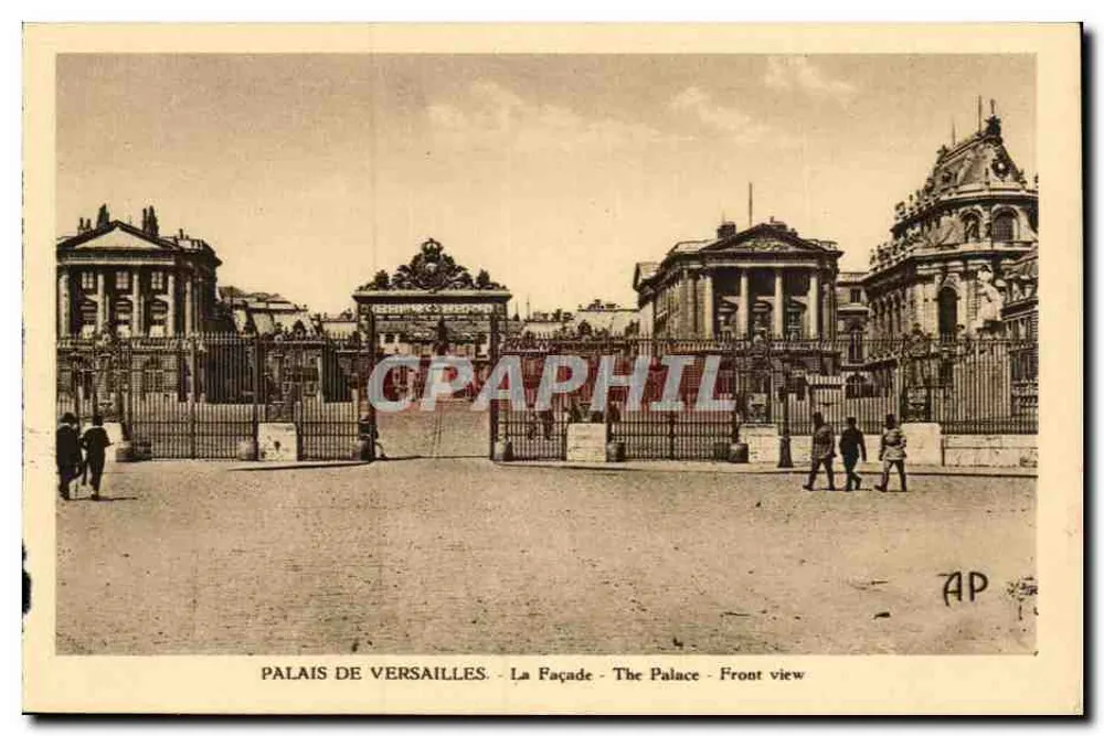 Palácio de Versalhes — Fachada — Editor E. Papeghin, Paris - Frente