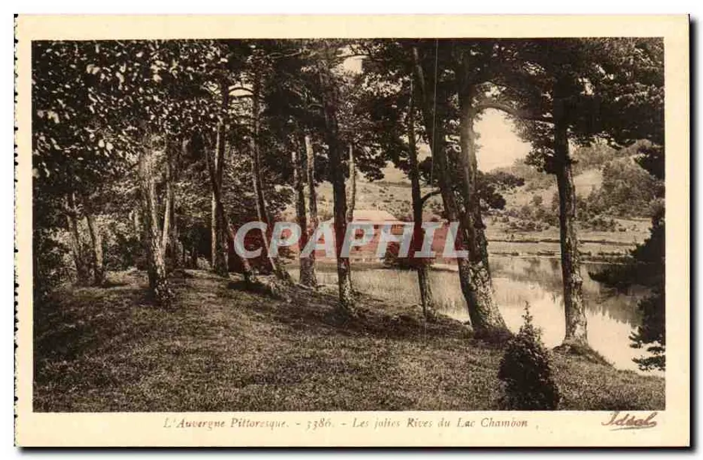 Die schönen Ufer des Sees Chamboon — Die pittoreske Auvergne — Nr. 3386 — Ideal - Vorderseite