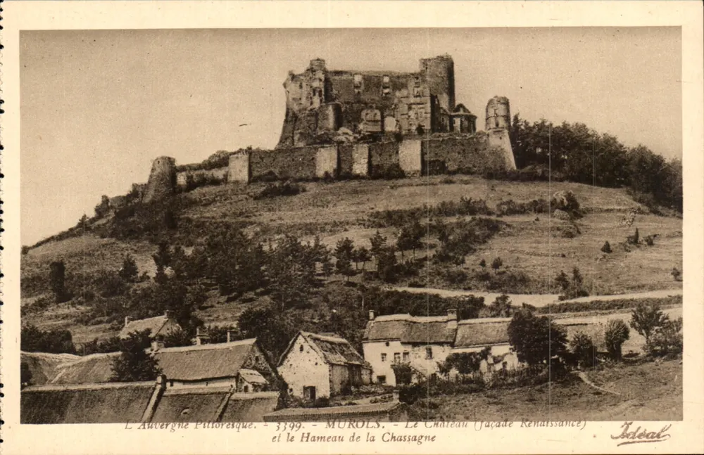 Murols - Das Schloss (Renaissance-Fassade) und das Dorf La Chassagne — Ideal - Vorderseite