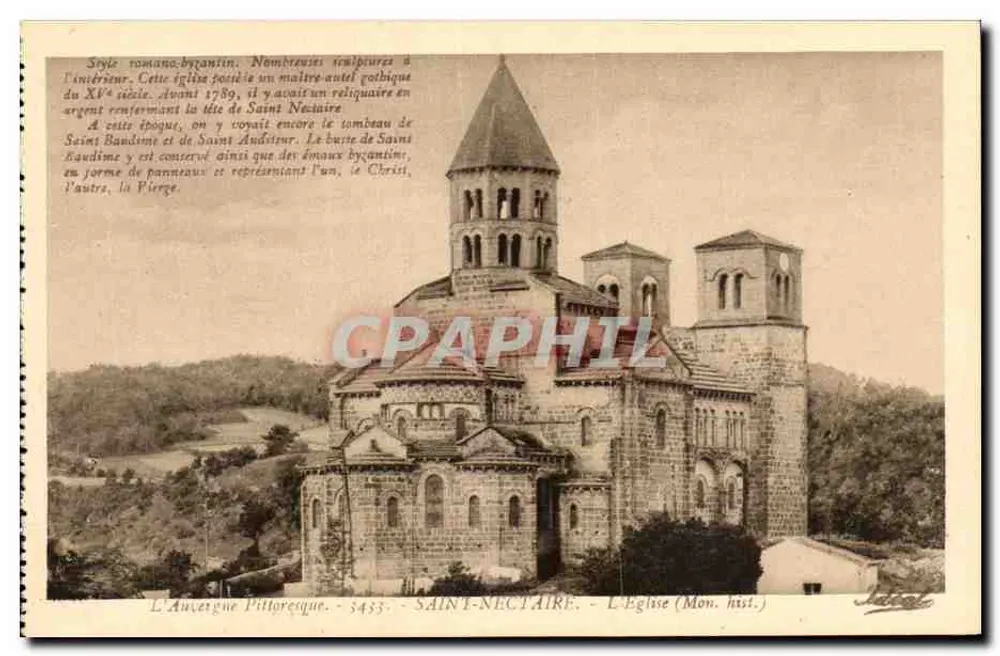 Saint-Nectaire - A Igreja (Monumento Histórico) — A Auvergne Pittoresque, n° 5433 - Frente