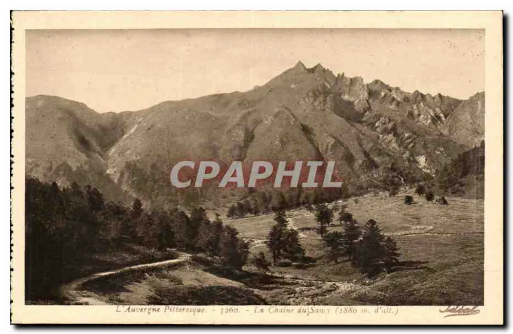 A Auvergne Pittoresca — A Cadeia do Sancy (1886 m de alt.) — Jalech - Frente